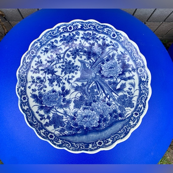 Late 19th Century Antique Chinese Quing Dynasty Scalloped Serving Plate Dish - Picture 6 of 14
